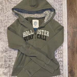 Hollister Olive Green Surf Cali Zip-Up
